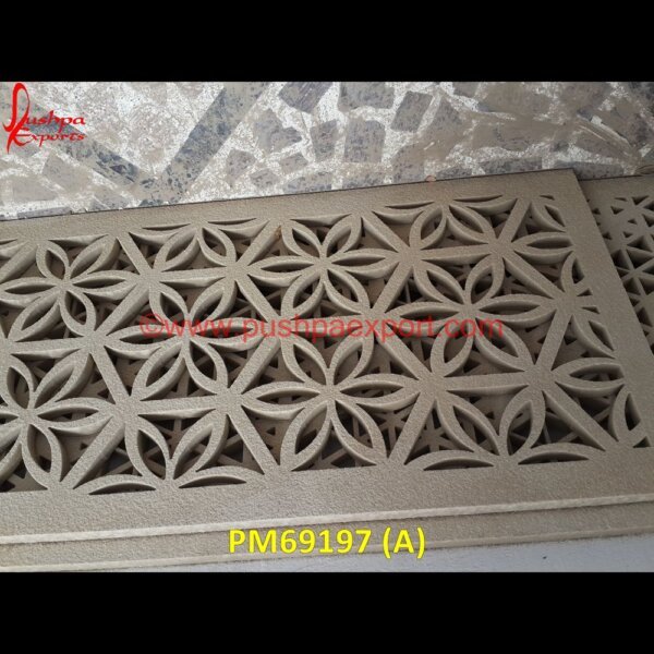 Flower Art Carving Sandstone Jali PM69197 (A) marble jali partition,marble jali manufacturer,marble jali india,marble jali antique,limestone jali,kota stone jali,design of stone jali,white marble screen,stone screens,stone sc.jpg