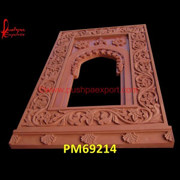 Red Sandstone Jharokha PM69214 sandstone jharokha,inlaid jharokha,inlay jharokha,jodhpur stone jharokha,stone carved jharokha,stone jharokha designs,marble window,stone window,marble jharokha,stone jharokha,jais.jpg