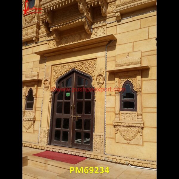 Yellow Sandstone Carving Jharokha PM69234 stone jharokha,jaisalmer stone jharokha price,sandstone jharokha,inlaid jharokha,inlay jharokha,jodhpur stone jharokha,stone carved jharokha,stone jharokha designs,marble window,st.jpg