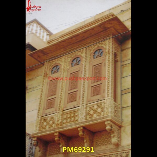 Natural Sandstone Carving Window PM69291 sandstone jharokha,inlaid jharokha,inlay jharokha,jodhpur stone jharokha,stone carved jharokha,stone jharokha designs,marble window,stone window,marble jharokha,stone jharokha,jais.jpg