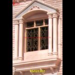 Carved Pink Sandstone Window