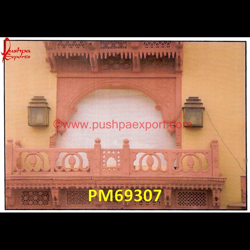 Natural Pink Sandstone Jharokha PM69307 stone jharokha designs,marble window,stone window,marble jharokha,stone jharokha,jaisalmer stone jharokha price,sandstone jharokha,inlaid jharokha,inlay jharokha,jodhpur stone jhar.jpg