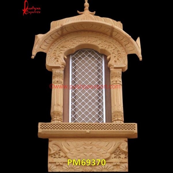 Natural Carved Sandstone Window PM69370 inlay jharokha,jodhpur stone jharokha,stone carved jharokha,stone jharokha designs,marble window,stone window,marble jharokha,stone jharokha,jaisalmer stone jharokha price,sandston.jpg