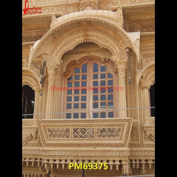 Handicraft Sandstone Jharokha PM69375 stone window,marble jharokha,stone jharokha,jaisalmer stone jharokha price,sandstone jharokha,inlaid jharokha,inlay jharokha,jodhpur stone jharokha,stone carved jharokha,stone jhar.jpg