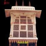 Antique Carved White Marble Jharokha