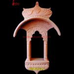 Pink Sandstone Design Carved Jharokha