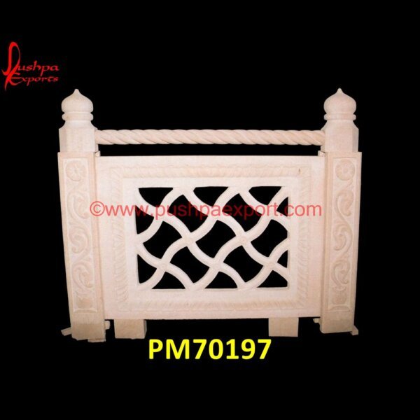 Railing Of Pink Sandstone PM70197 cast stone railing,garden stone balustrade,granite handrails,granite stair railings,limestone railing,marble balcony railings,marble baluster railing,marble handrail,marble jali ra.jpg