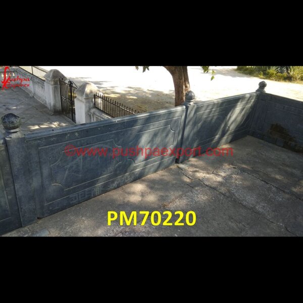 Black Stone Railing PM70220 stone railing,balcony stone railing,baluster marble,balustrade granite,cast stone railing,garden stone balustrade,granite handrails,granite stair railings,limestone railing,marble.jpg