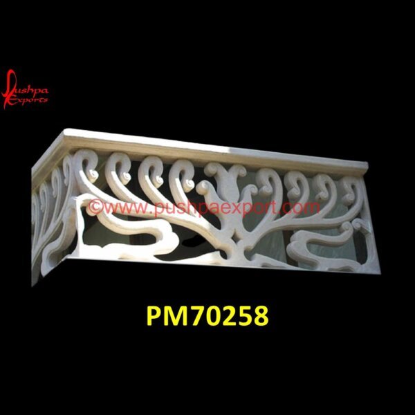 Railing Of Natural White Stone PM70258 marble handrail,marble jali railing,marble railing pillar,marble railings balustrades,marble stair railing,stone balcony balustrade,stone balcony railing,stone baluster railing,sto.jpg