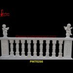 Railing Of White Marble Carving