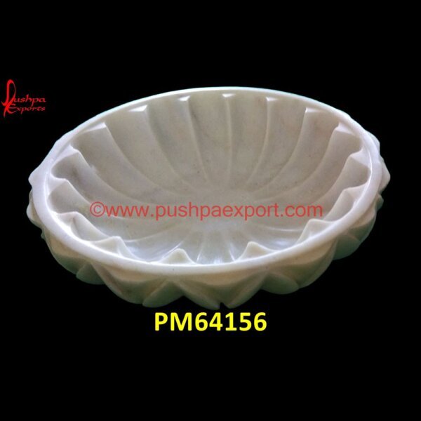 Carving White Marble Bowl PM64156 wavy marble bowl,white marble decorative bowl,white marble fruit bowl,white marble fruit bowl,marble bowl,stone bowl,black marble bowl,dolsot bowl,dolsot pot,fluted marble bowl,lar.jpg