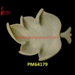 Leaf Design Carved Marble Bowl