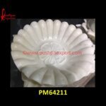 Fluted White Marble Bowl