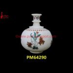 Inlay White Marble Flower Pot