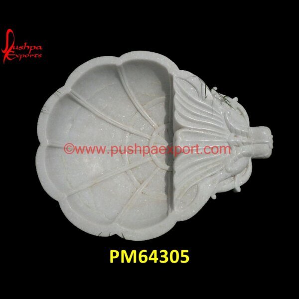 Carved White Stone Urli PM64305 lotus marble urli,marble flower bowl,marble fluted bowl,marble lotus bowl,marble petal bowl,marble ruffle bowl,marble scalloped bowl,marble stone bowl,marble urli,marble urli bowl,.jpg