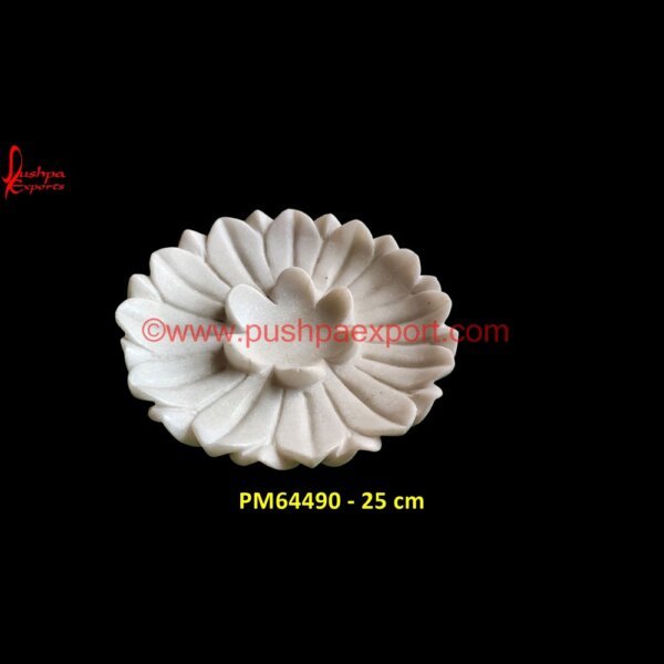 White Marble Stone Bowl PM64490 - 25 cm wavy marble bowl,white marble decorative bowl,white marble fruit bowl,white marble fruit bowl,marble bowl,stone bowl,black marble bowl,dolsot bowl,dolsot pot,fluted marble bowl,lar.jpg