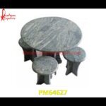 Marble Round Table And Bench