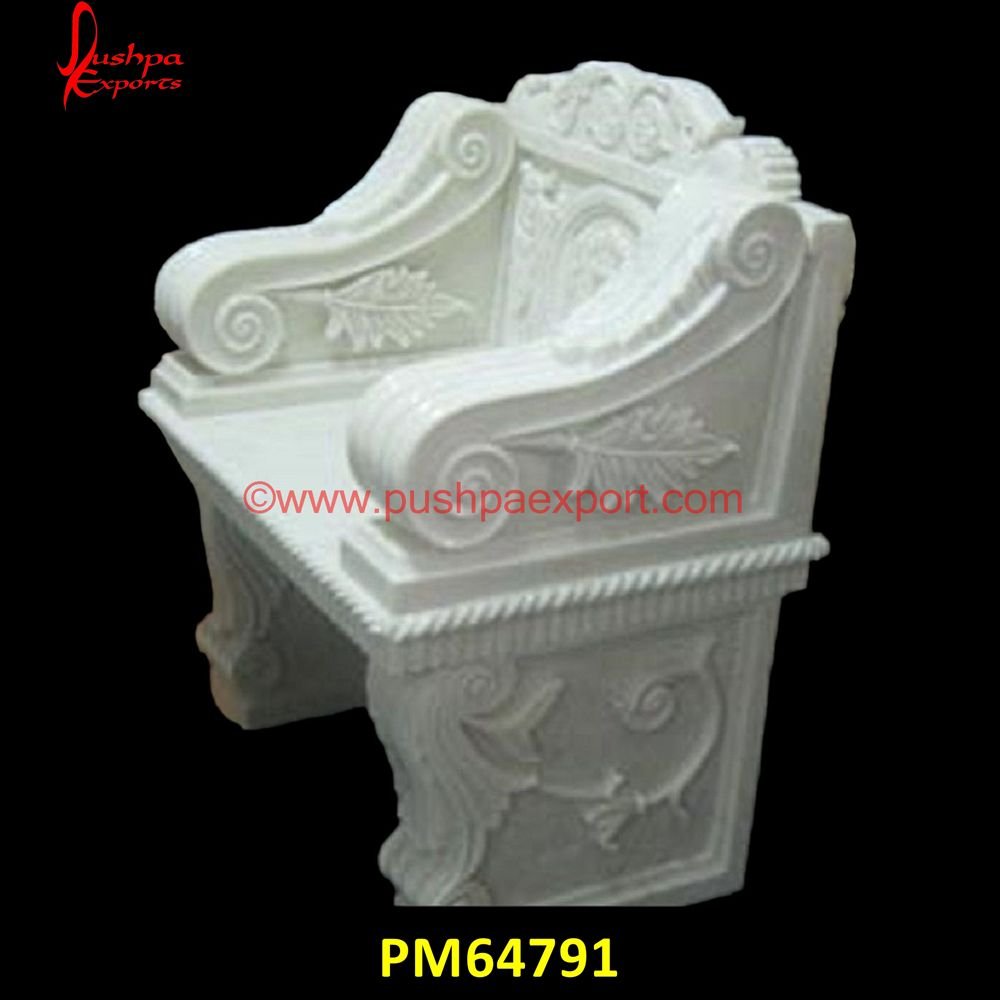 Carved White Marble Chair PM64791 marble dining table and chair,marble chair,lawn chair set,large patio chairs,indoor outdoor dining chairs,hand carved chair,grey patio chairs,grey outdoor dining chairs,green lawn.jpg