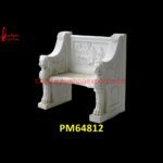 Marble Chair With Lion Head Arms