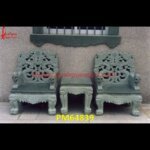 Lion Arms Grey Stone Chair
