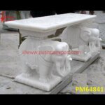 Elephant Legs Marble Bench