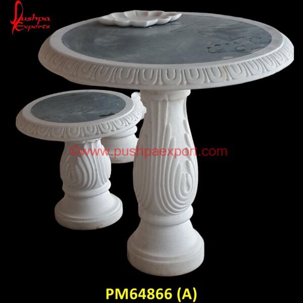 Round White Marble Side Table PM64866 (A) round table marble top,round white marble coffee table,square marble table,square stone coffee table,square stone top coffee table,stone accent table,stone marble console table,sto.jpg