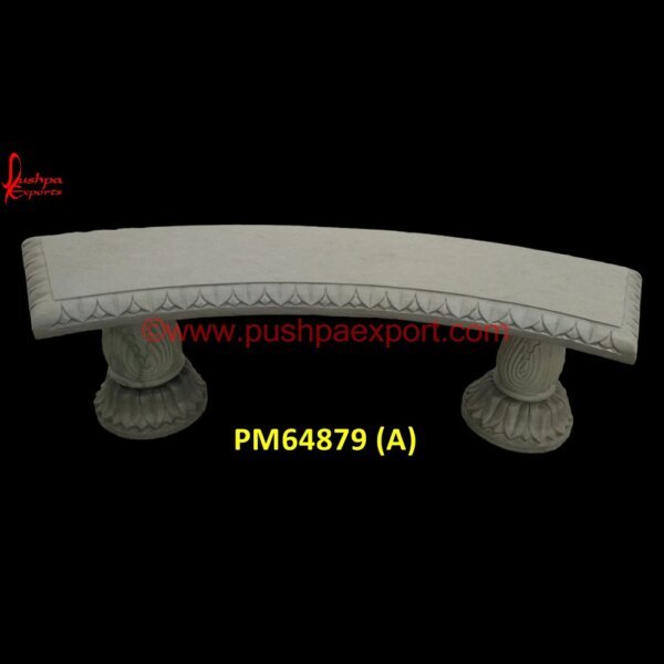 Curved Shape Sandstone Bench PM64879 (A) granite bench,modern outdoor bench,outdoor backless bench,outdoor bench table,outdoor garden bench,outdoor patio bench,outdoor stone bench,patio storage bench,patio table with benc.jpg