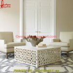 Marble Jali Carved Table