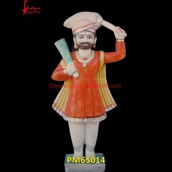 Painted Marble Chowkidaar Statue PM65014 Marble Chowkidaar Sculpture, White Marble Chowkidaar Statue, Marble Chowkidaar Figurine, Marble Chowkidaar Idol, White Marble Chowkidaar Statue, Black Marble Chowkidaar.jpg