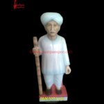 White Marble Old Man Statue