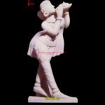 Sandstone Carved Lady Musician Statue