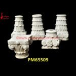 Traditional Design Carved White Stone Table Base