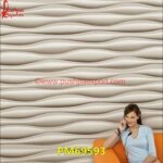 Wave Pattern Carving Marble Wall Panel