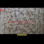 Painting Carved White Marble Wall Panel