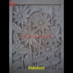 Carving Natural White Stone Wall Panel