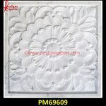 Flower Design Carving White Marble Panel