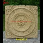 Flower Design Carved Sandstone Wall Panel