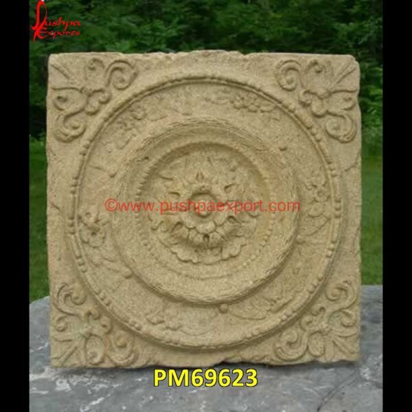 Flower Design Carved Sandstone Wall Panel PM69623 interior decorative stone wall panels,large stone panels,limestone wall panels,marble bathroom wall panels,marble panels for bathroom,natural stone wall panel,onyx stone wall panel.jpg