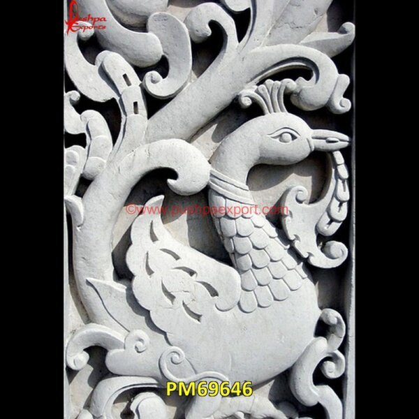 Peacock Design Carved Black Stone Wall Panel PM69646 exterior stone wall veneer,granite wall panels,interior stone panels,interior stone wall veneer,marble panel,marble wall panels,river rock wall panels,slate wall panels,stone facad.jpg