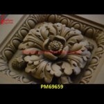 Flower Design Carved Stone Wall Panel