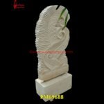 Carved White Marble Wall Decor