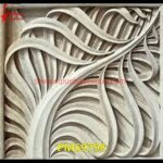 Leaf Design Carved Natural Stone Wall Panel