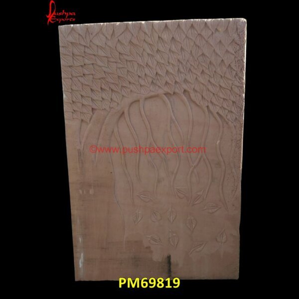 Banyan Tree Design Carving Pink Sandstone Wall Panel PM69819 onyx stone wall panels,outdoor stone panels,outdoor stone wall panel,outside stone wall panels,river rock stone panels,river stone panels,slate ledger stone panels,slate stone pane.jpg