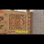 Flower Design Carved Sandstone Tile