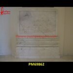 Natural White Stone Carved Decorative Wall Panel