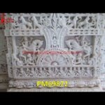 Carved Natural White Marble Wall Decor For Home