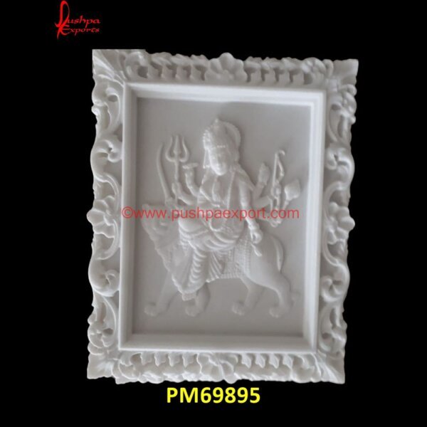 Durga Ma Carving White Marble Wall Panel PM69895 onyx stone wall panels,outdoor stone panels,outdoor stone wall panel,outside stone wall panels,river rock stone panels,river stone panels,slate ledger stone panels,slate stone pane.jpg