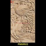 Peacock Carved Sandstone Wall Panel