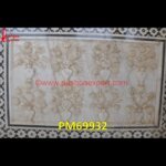 Inlay Rustic Finish White Marble Wall Decorative Item