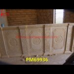 Flower Art Carved Sandstone Wall Panel